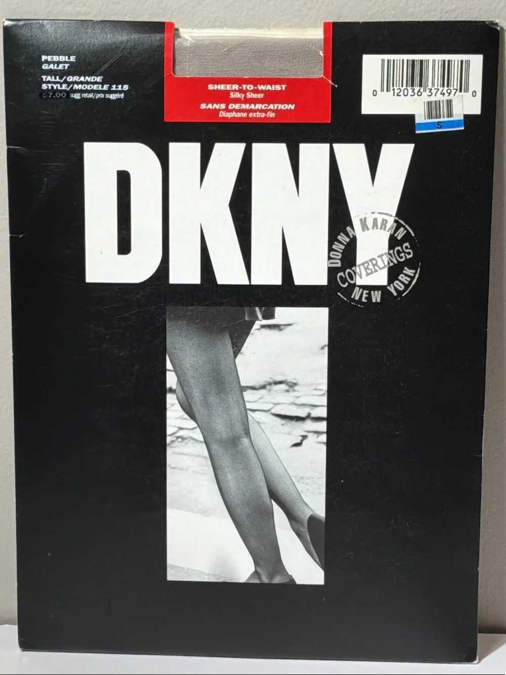 NWT DKNY Sheer to Waist Pantyhose Pebble Sz Tall